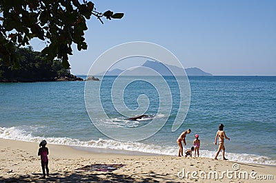 Vacationing tourist at exotic beach Editorial Stock Photo