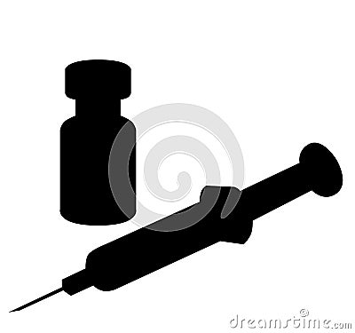 Vaccination / injection syringe, insulin. Coronavirus, coronavirus vaccination, covid-2019 syringe with drug, vaccine in vaccine b Stock Photo