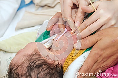 Vaccination for newborns Stock Photo