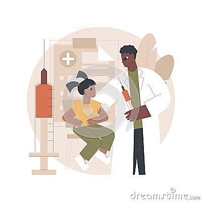 Vaccination of preteens and teens abstract concept vector illustration. Vector Illustration