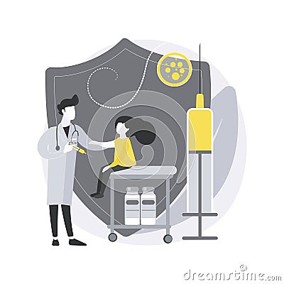 Vaccination of preteens and teens abstract concept vector illustration. Vector Illustration