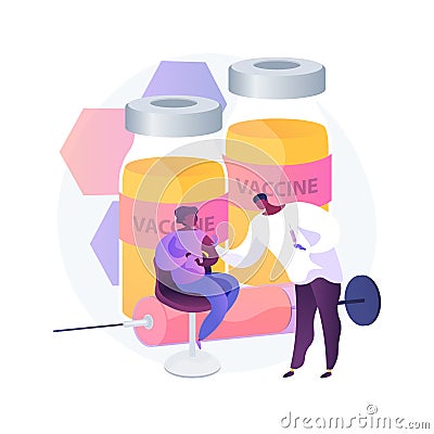 Vaccination of preteens and teens abstract concept vector illustration Vector Illustration