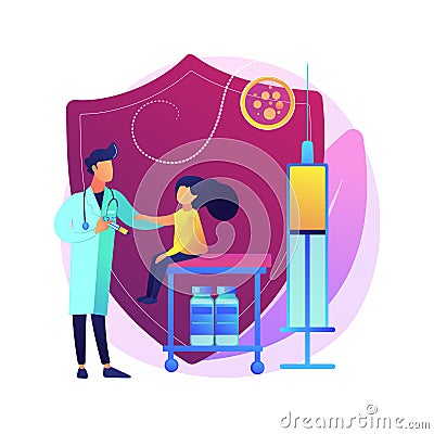 Vaccination of preteens and teens abstract concept vector illustration Vector Illustration