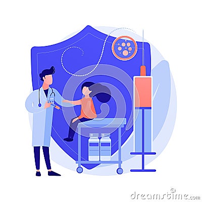 Vaccination of preteens and teens abstract concept vector illustration. Vector Illustration