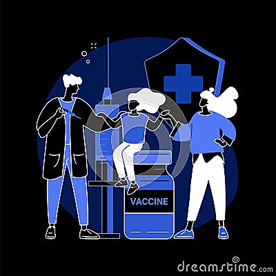 Vaccination of preteens and teens abstract concept vector illustration. Vector Illustration