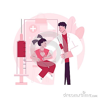 Vaccination of preteens and teens abstract concept vector illustration. Vector Illustration