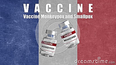Vaccine Monkeypox and Smallpox, monkeypox pandemic virus, vaccination in France for Monkeypox Stock Photo
