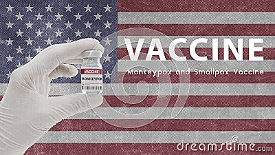 Vaccine Monkeypox and Smallpox, monkeypox pandemic virus, vaccination in USA Monkeypox Image has Noise, Granularity and Stock Photo