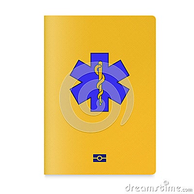 Vaccine passport holder cover case Vector Illustration