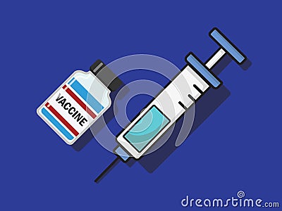 Vaccine Vector Illustrator. Covid-19 coronavirus vaccine Vector Illustration