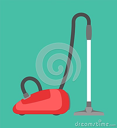 Vacuum cleaner icon isolated. Household appliance. Vector Illustration