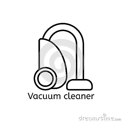 Vacuum cleaner simple line icon. Vector Illustration