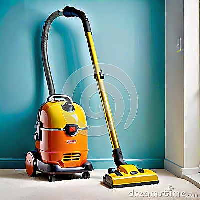 Vacuum cleaner sweeper vintage 1960 home Cartoon Illustration