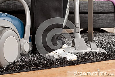 Vacuum Cleaning Stock Photo