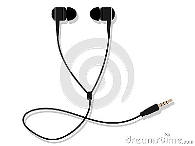 Vacuum earphones Vector Illustration