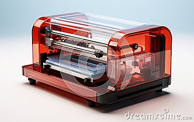 Vacuum Forming Machine isolated on transparent background. Stock Photo