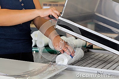 Vacuum packaging Stock Photo