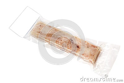 Vacuum packed minced fish Stock Photo