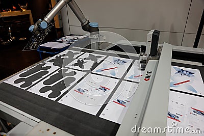 Vacuum Sort. Printing equipment at the exhibition Drupa print media fair 2016 Editorial Stock Photo