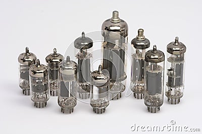 Vacuum tubes (old ones) Stock Photo