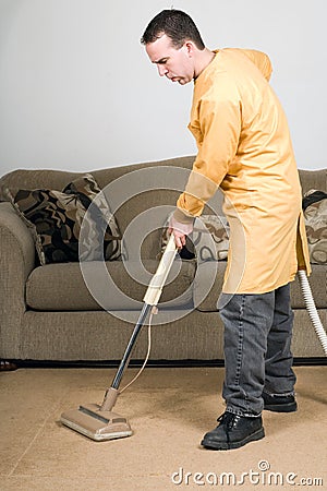 Vacuuming Stock Photo