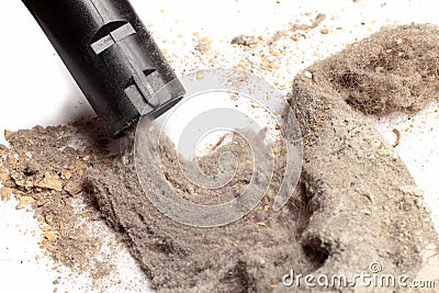 Vacuuming dust Stock Photo