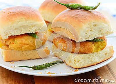 Vada Pav Stock Photo