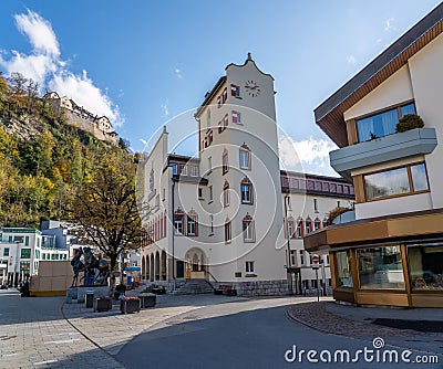 Vaduz Town Hall - Vaduz, Liechtenstein Editorial Stock Photo