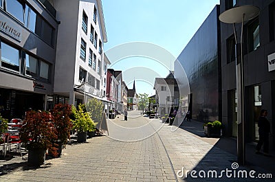 Vaduz - town centre Editorial Stock Photo