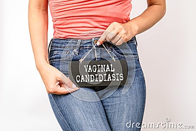 Vaginal candidiasis, Health, hygiene and the immune system concept Stock Photo