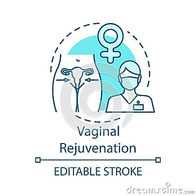 Vaginal rejuvenation concept icon Vector Illustration