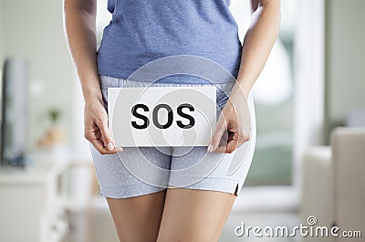 Vaginal or urinary infection and problems Stock Photo