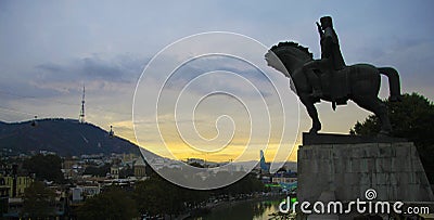 Vahtang Gorgasali statue blessed in Tbilisi, Georgia Stock Photo
