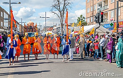 Vaisakhi celebrating the birth of Sikhs Editorial Stock Photo