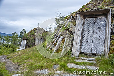 Vaisaluokta Sami people Church In Padjelanta National Park Stock Photo