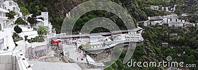 Panoramic View of Mata Vaishno Devi Temple, Katra Editorial Stock Photo