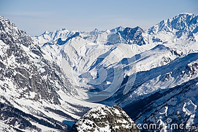 Val ferret courmayeur Stock Photo