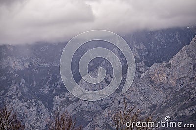 Valdeon viewpoint in the Picos de Europa National Park in Spain Stock Photo