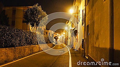 Valeggio sul Mincio night street Stock Photo