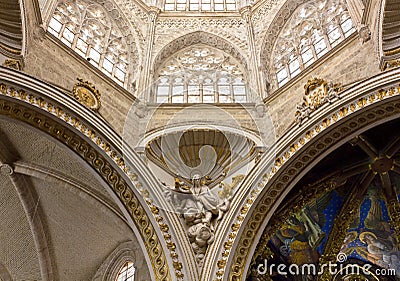 Valencia Cathedral Interior Editorial Stock Photo