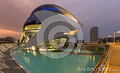 Valencia - City of Arts & Sciences - Spain Editorial Stock Photo