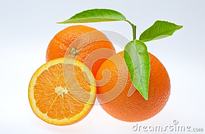 Valencia oranges Stock Photo