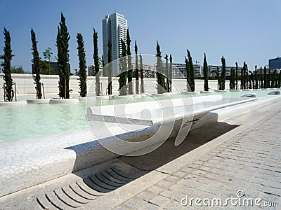 Valencia, Spain - August 2009: Arts and Science Museum by Calatrava Editorial Stock Photo