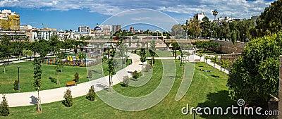 Valencia, Turia gardens Stock Photo
