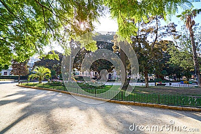 Valencia Turia park gardens Stock Photo