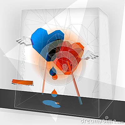 Valentine abstract Vector Illustration