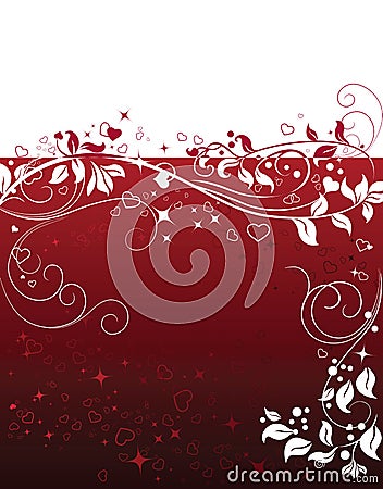 Valentine abstract background with heart elements Vector Illustration