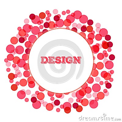 Valentine Abstract Halftone dot circle Design Element Vector Illustration