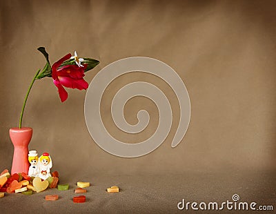 Valentine Abstract with Souvenir Wedding Stock Photo