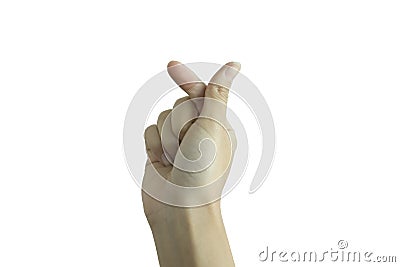 valentine background hand of caucasian man expressive love fingers, isolated . image for success, abstract, body, idea, symbol, i Stock Photo